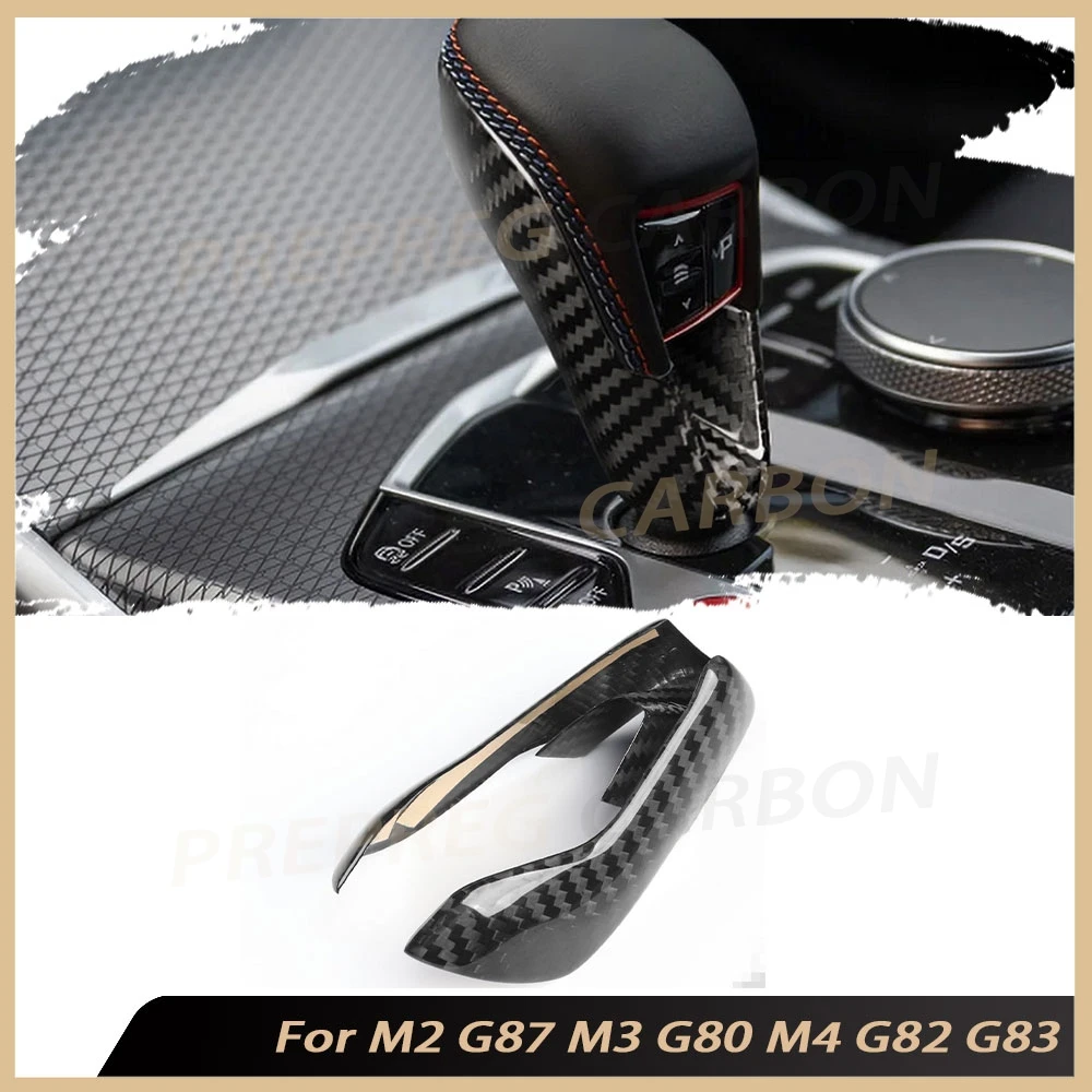 

Carbon Fiber for BMW G87 M2 G80 M3 G82 G83 M4 2021+ Gear Shift Knob Cover Panel Decorative Car Interior Retrofitting Accessories