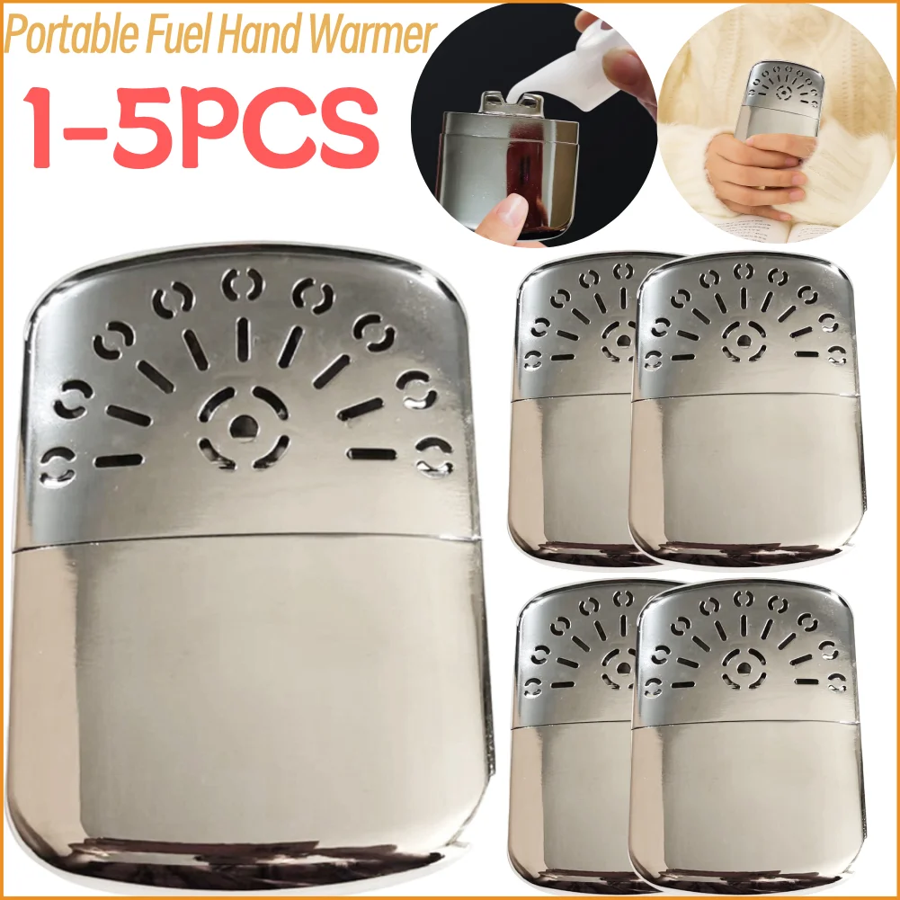 

1-5 шт. портативных топливных грелок для рук из цинкового сплава, многоразовые, компактные, для охоты и кемпинга на открытом воздухе