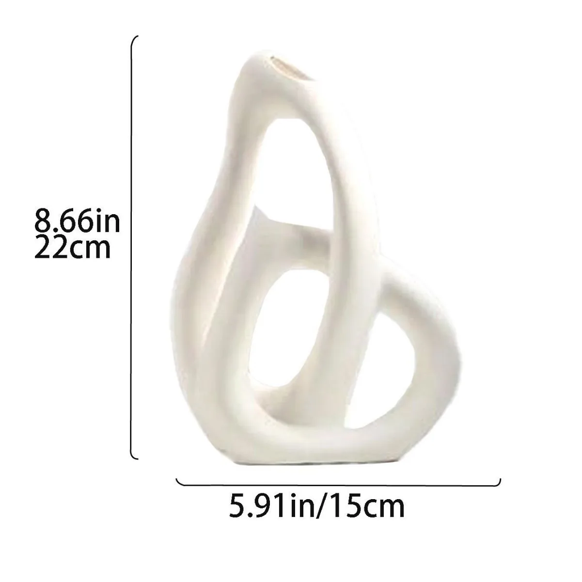 Nordic Ins Style Large Resin Vase Modern Creative TV Cabinet Decor Handmade Dry Flower Arrangement - Image 5