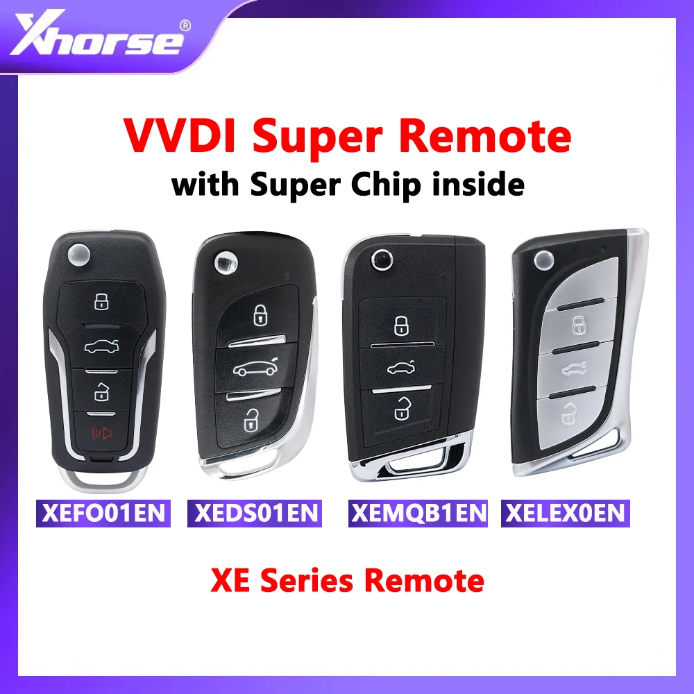 

Xhorse XEDS01EN/XEFO01EN/XEMQB1EN/XELEX0EN XE series VVDI Super Remote с чипом XT27A для VVDI2/VVDI Key Tool Max mini Key tool