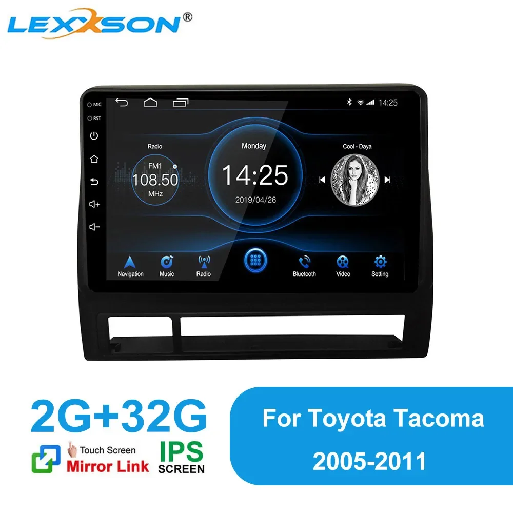 2G+32G DSP RDS FM AM GPS Navi Mirror Link Android 10 Car Radio for Toyota Tacoma 2005 06 07 08 09 10 2011 Multimedia IPS Screen