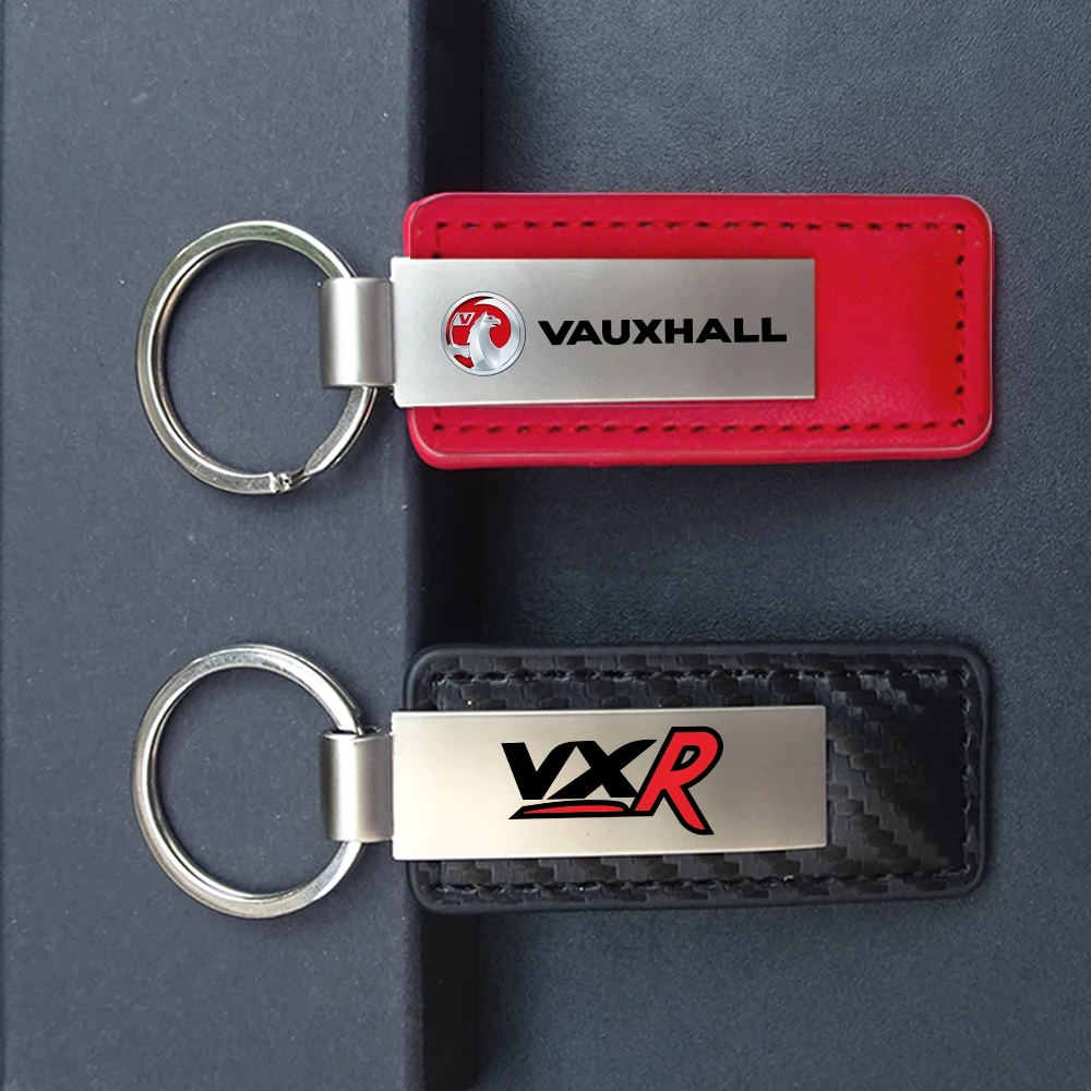 Auto Classic keyring Car Carbon Fiber Fob Metal leather keychain For Vauxhall Adam Agila Ampera Ampera-e Antara Astra F Astra G