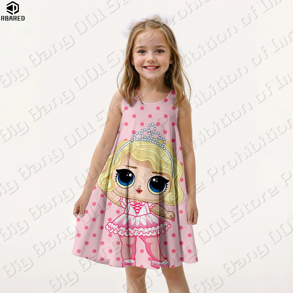 Surprise Doll Holiday Dresses 2024 Kids Clothes Summer Dress Party Dresses for Girls Girl Clothing Children Girls\' Elegant Baby