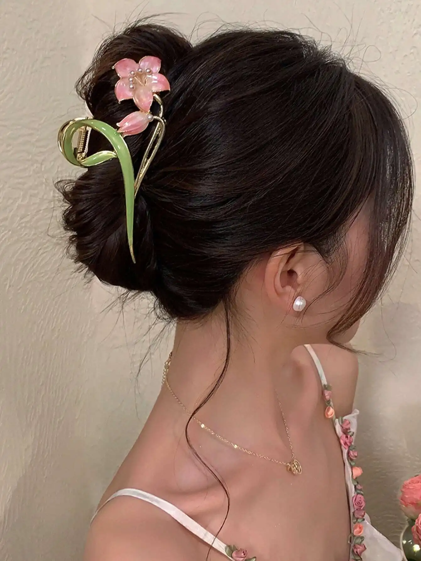

1pc Ladies' Elegant Alloy Lotus, Dragonfly, Drop Shaped Hair Accessory With Ombre Colors, Suitable For Sweet School Style & Daily Use Boho Tiaras Hair Claws Claw Clips Hair Clips Hair Jaw Clip Hair Clamps Hair Clutch Hair Claw Clip Fall Winter Hair Access