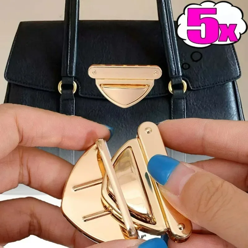 

1-5Pcs Bag Clasp Lock Triangular Buckle Bag Twist Turn Lock Clasps Handbag Purse Closure Clasp DIY Hardware Bags Accessory Gifts