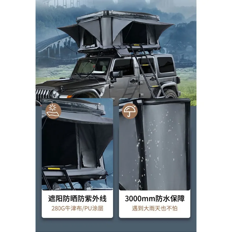 Roof tent Quick open straight support Hard shell  Car helicopter tent Camping tent