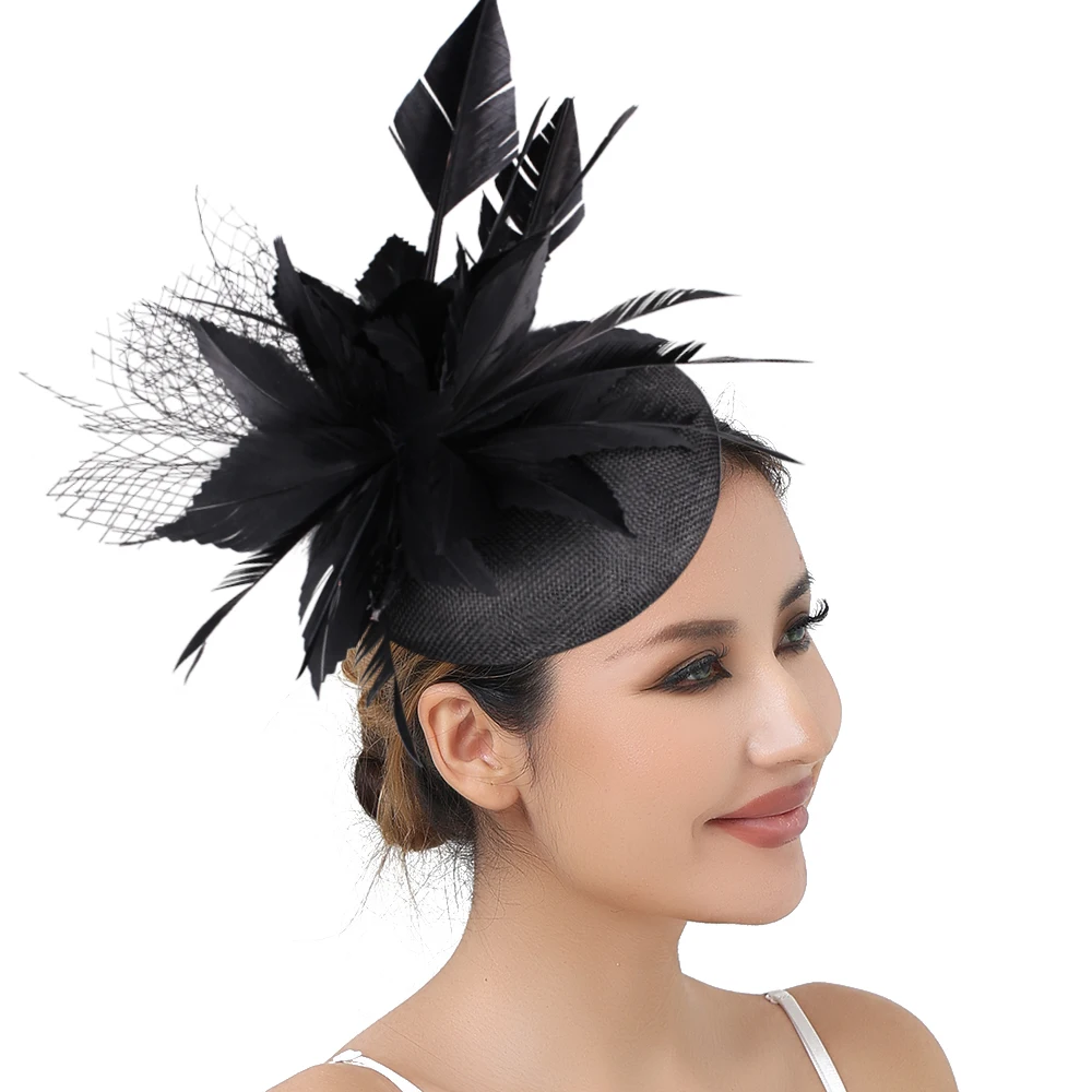 Eleganter Braut-Fascinator für Damen, schicker Blumen-Kopfschmuck mit Haarband, stilvolle Haaraccessoires für besondere Anlässe – Detail 3