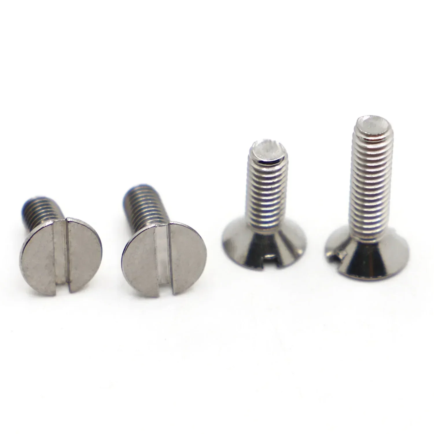 5-50pc M1.6 M2 M2.5 M3 M4 M5 M6 304stainless steel GB68 Metric Threaded Slotted Flat Countersunk Head Machine Screw Bolt