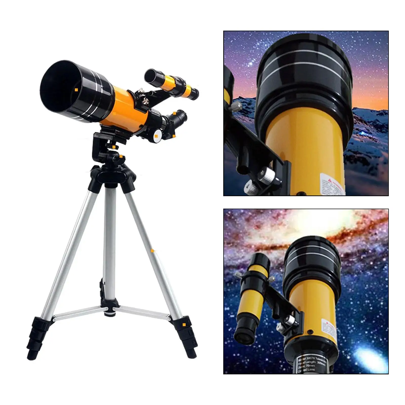 

Travel Astronomical Refracting Telescope 70mm apertures 300mm Focal Length