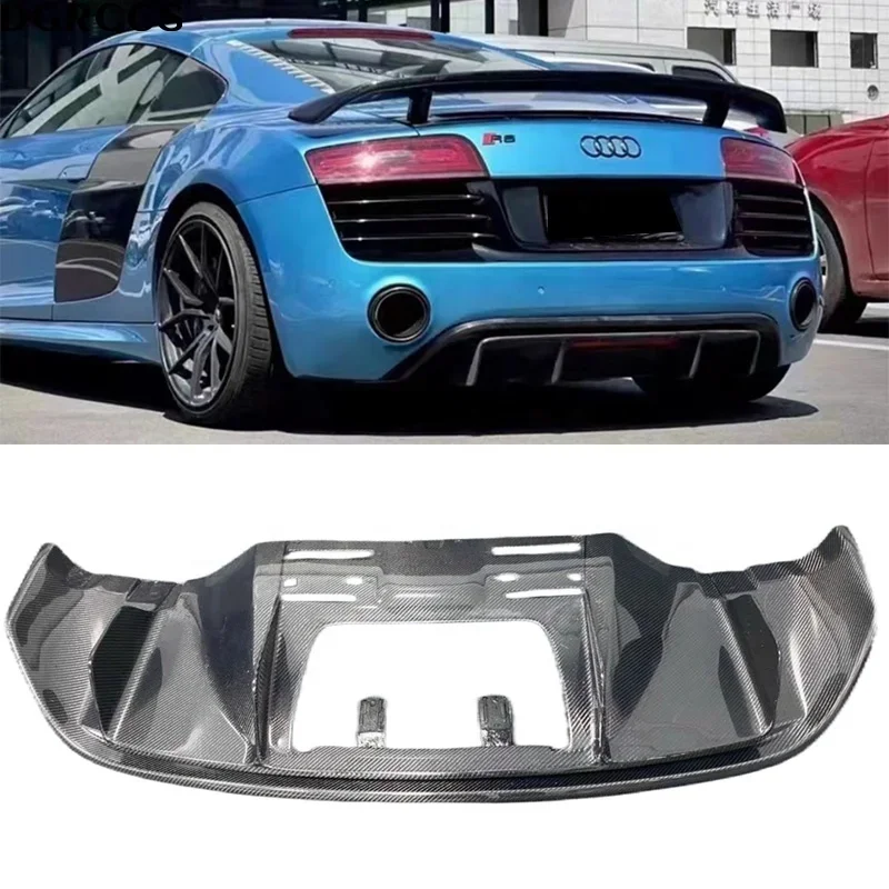 

Для Audi R8 2007-2015 RG стиль задний диффузор из углеродного волокна, аксессуары для бампера