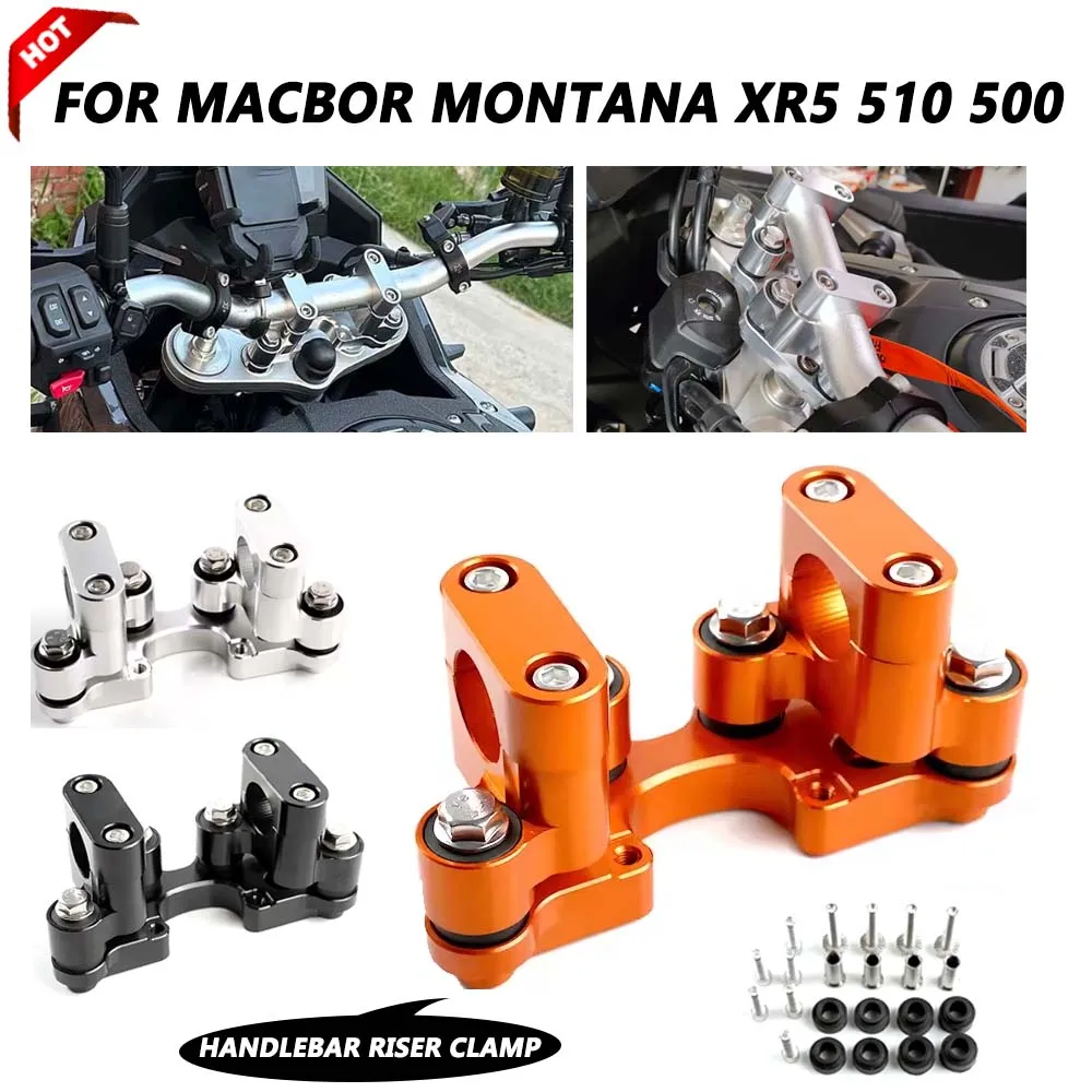 

For Macbor Montana XR5 XR 5 500 510 XR510 Motorcycle Accessories Steering Damper Mount Handlebar Riser Bar Kit