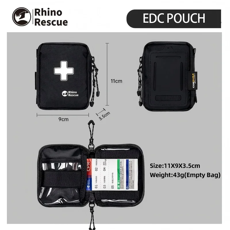 Rhino Rescue EDC POUCH, Compact, MOLLE-Compatible, Tactical Pouch, Everyday Carry Tool and Gear Storage For Camping Outdoor