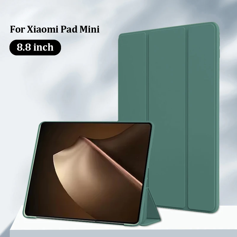 For Xiaomi Pad Mini Case 8.8 inch Trifold PU Leaher Soft TPU Back Stand Tablet Shell For Xiaomi Pad Mini 8.8 Case Cover Coque