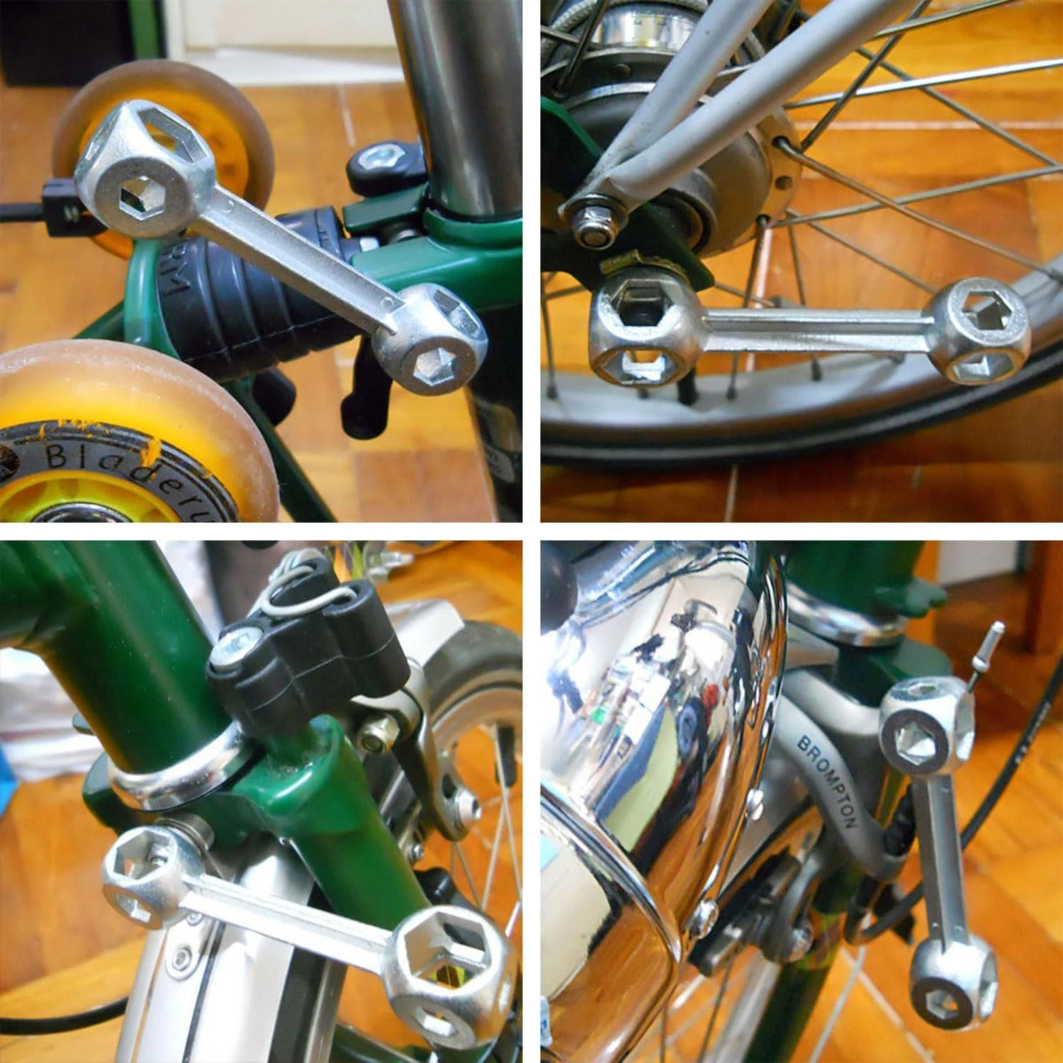 Essential High-Quality and Durable Hexagonal Bone-Shaped Wrench Set - Must-Have Handy Tool for Cyclists to Easily Repair Bicycle