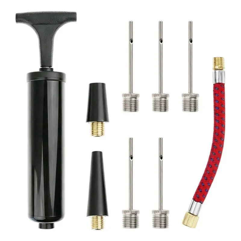 Complete Inflation Kit-Mini Air Pump Set With Needles And Nozzles For Sports Balls And Inflatables