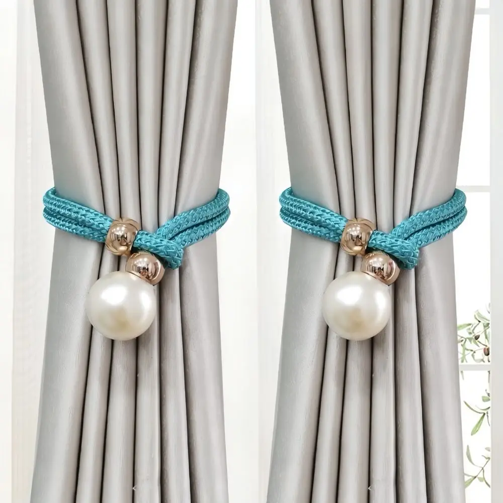 Simple Elegant Pearl Curtain Tiebacks Adjustable Window Holdbacks Creative Drapery Clips For Home Decoration Supplies