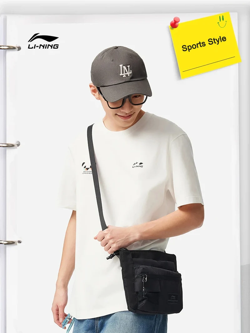 Li-Ning Unisex Sport Stil Umhängetasche 295*200*30mm Modische Futter Männer Frauen Sport Freizeit Taschen ABDV291 – Detail 1