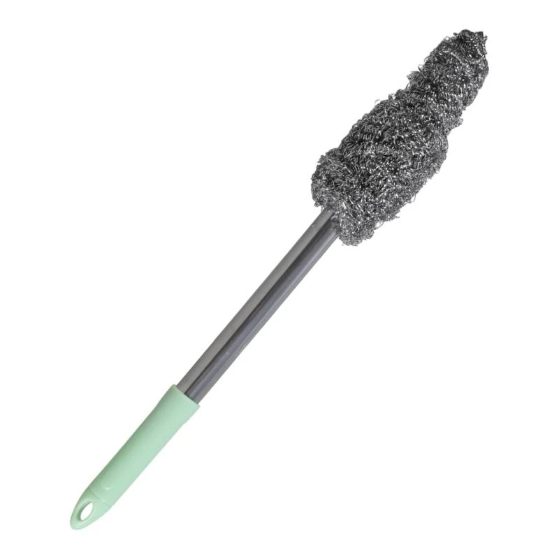 

G6KF Long Handle Stainless Steel Pots Brush Metal Cleaning Brush Metal Dish Brush