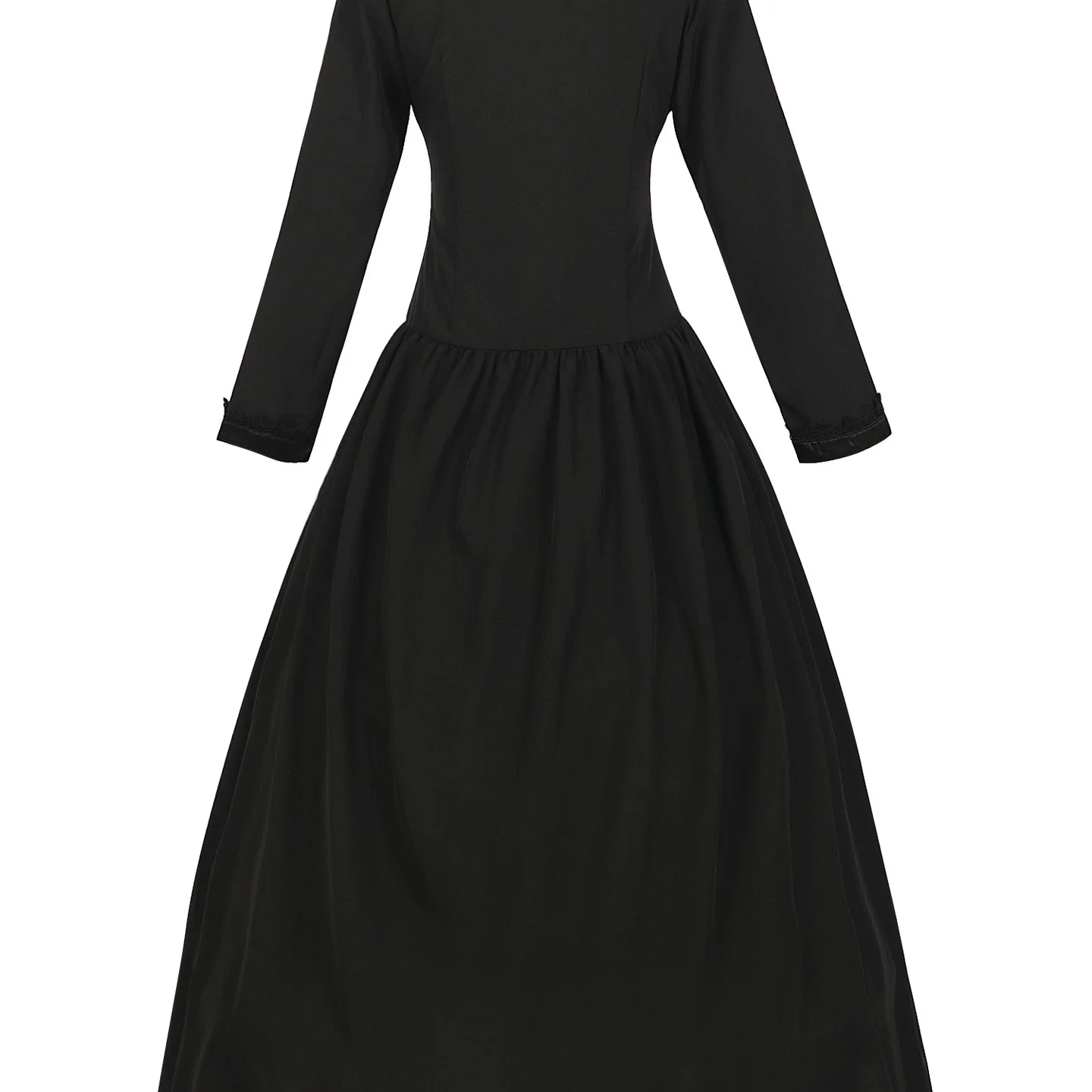 Nowy Średniowieczny Strój Damski Długi z Wysokim Kołnierzem i Szerokim Dołem Vintage Halloween Modny Tradycyjny Strój Sceniczny