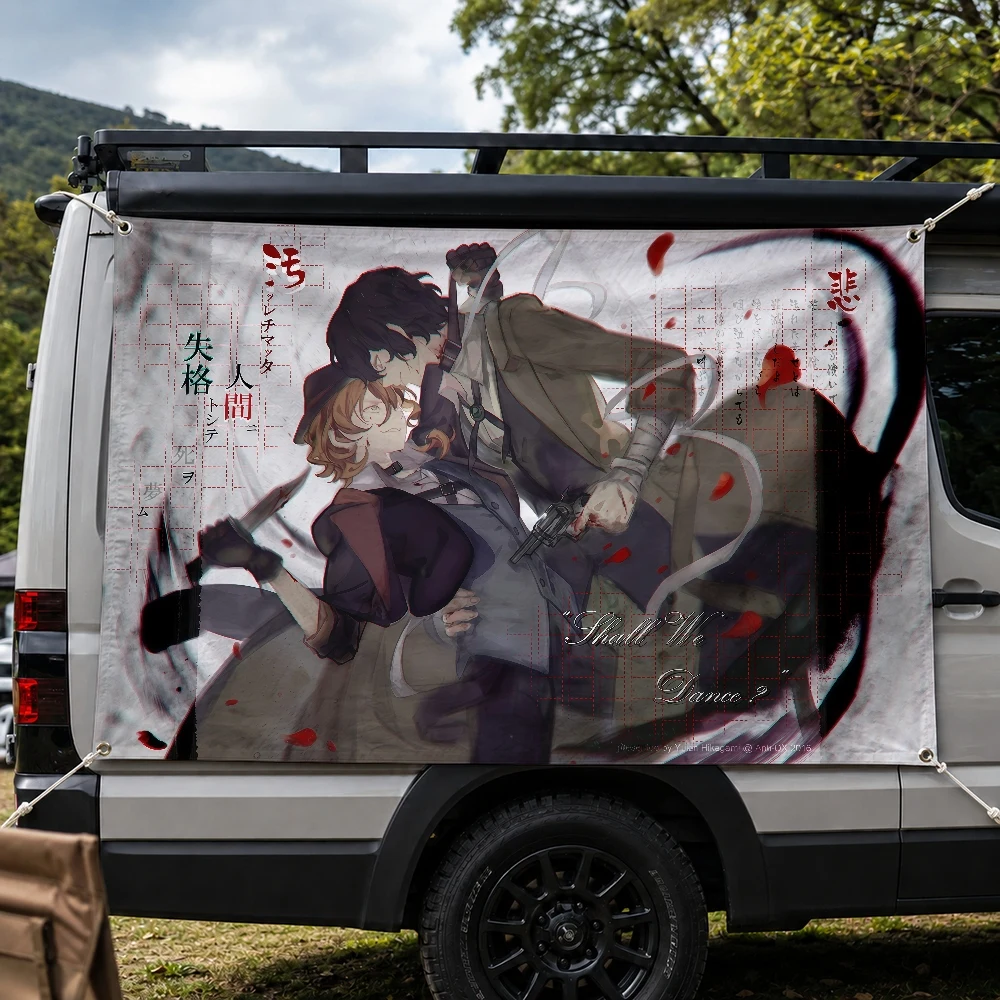 Anime B-Bungo Stray Dogs Outdoor Flag for Home Camping Party Club Decor Garden Yard Wall Hanging Banner