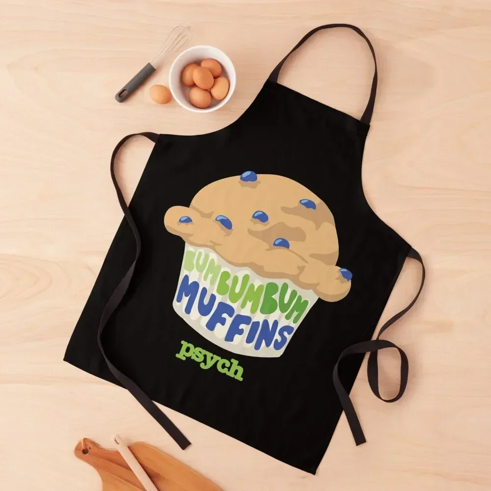 

Psych TV- Bum Bum Bum Muffins Apron Kitchen And Home Items Cooking Clothes Apron