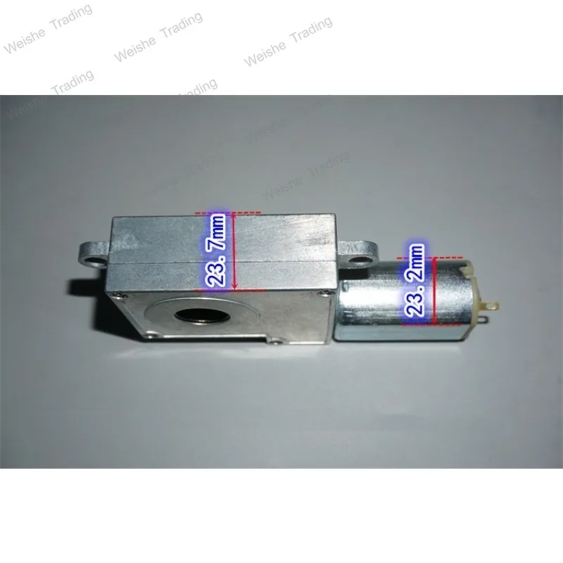 5V8V12V worm gear reducer motor through hole shaft forward and reverse DC reducer motor