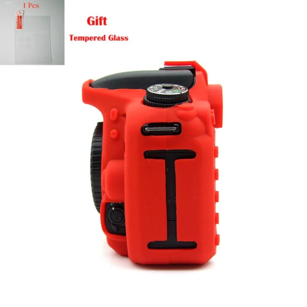 Micro Single Camera Bag Silicone Case, For Nikon D7500 SLR Camera bag D7500 photography soft case cover +1PCS Free Tempered Film