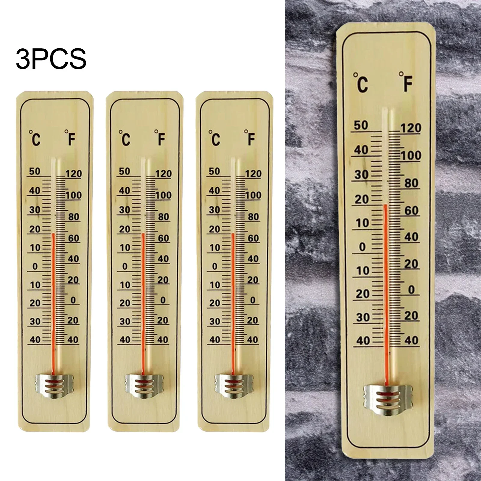 High-Quality Wooden Thermometers For Indoor And Outdoor Use - Get Accurate Readings In Celsius And Fahrenheit!