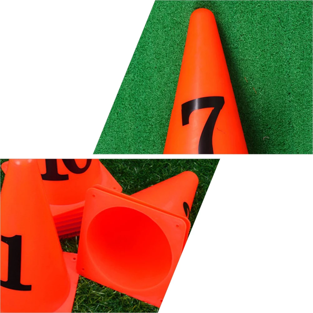 

10 pcs Marker Bucket Bright Orange Black Design Durable Sports Training Equipment For Football Basketball Agility Training Sign