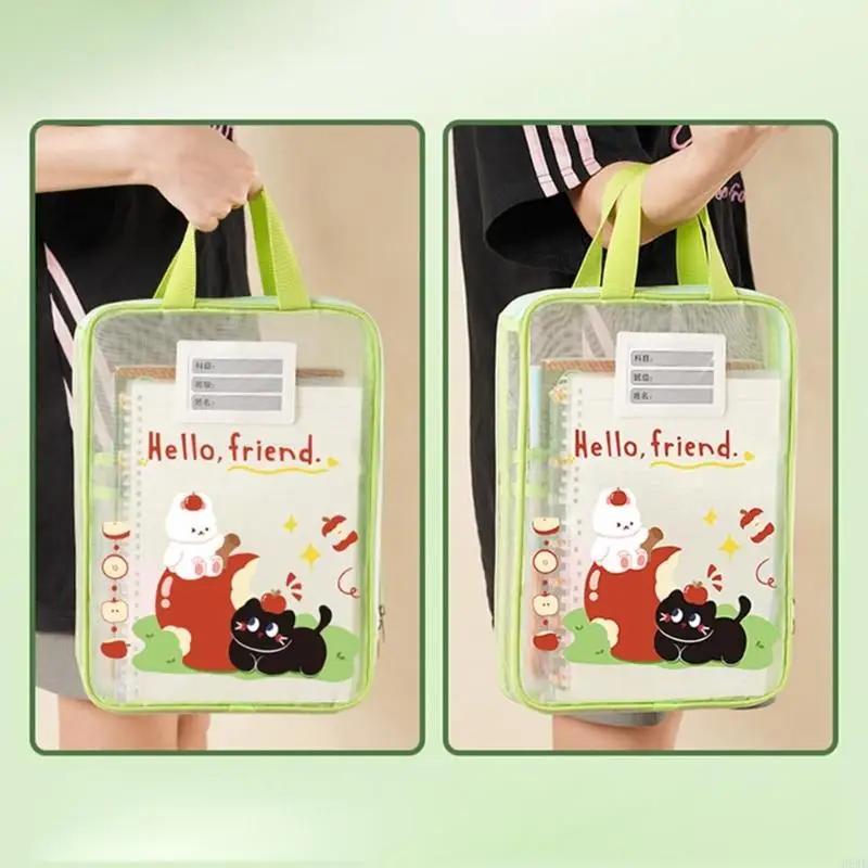 

File Carrying Bag Multifunctional Document Organiser Large Capacity Handheld Book Bag For Offices School Travel H8WD