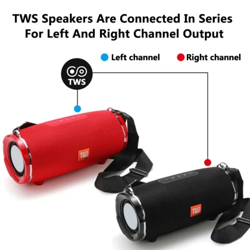 TG187 Portable 50W Big Waterproof Column Subwoofer Power Bluetooth Speaker Boom Box Music Center for phone Computer Speakers FM