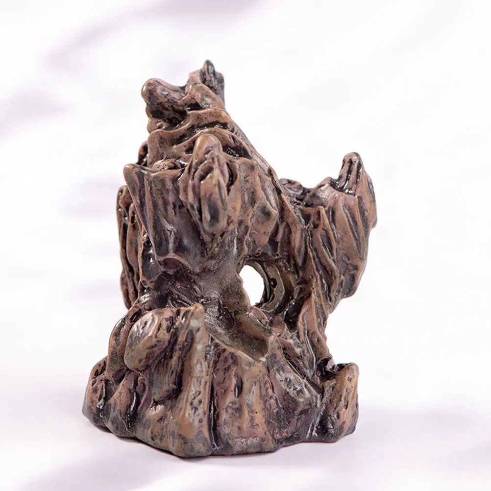 

2Pcs Miniature Artificial Mountain Resin Mini Rockery Garden Decor Fairy Garden Plant Pot Bonsai Landscape Decoration Micro