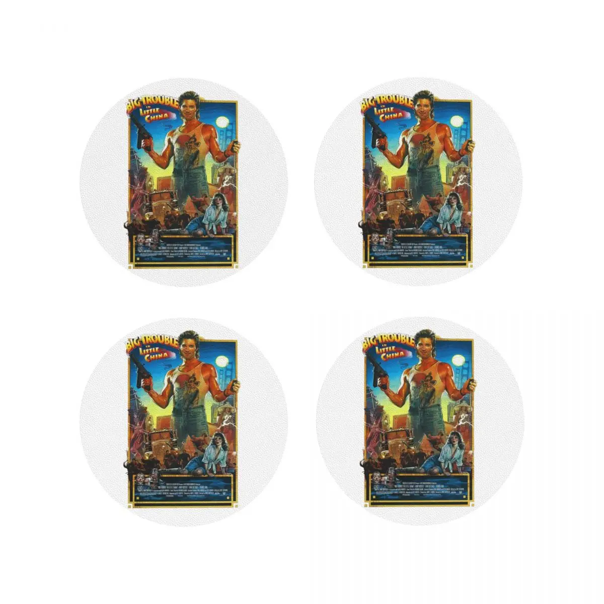 

Большие проблемы в маленьком Китае, подставки, кухонные салфетки, водонепроницаемые изоляционные кофейные коврики для чашек, декор, домашняя посуда, подушечки, набор из 4 шт.