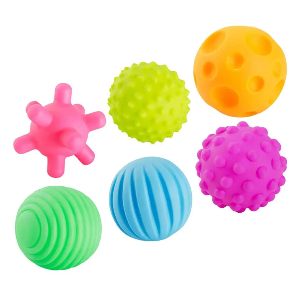 Baby Textured Multi Ball Set Soft Rubber Sensory Toys for Infant Touch Learning and Child Development