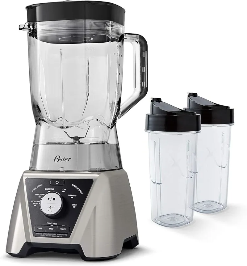 

Blender with Texture Select Settings, 2 Blend-N-Go Cups and Tritan Jar, 64 Ounces, Brushed Nickel, BLSTTS-CB2-000 Pro