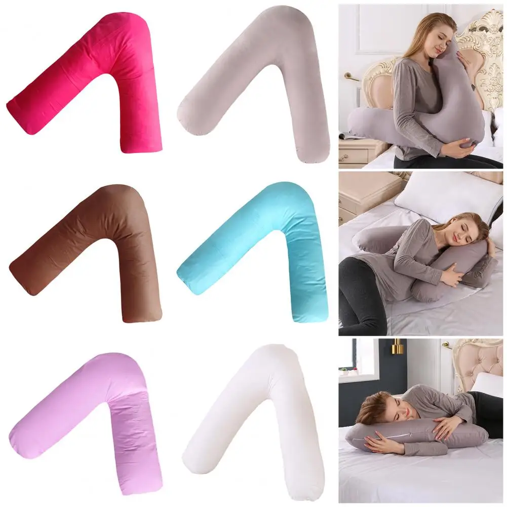 

V-shaped Pregnancy Pillow V Pillow for Back Shoulder Neck Support Nursing Pregnancy Pillow with Removable Cover Fully Filled Pp