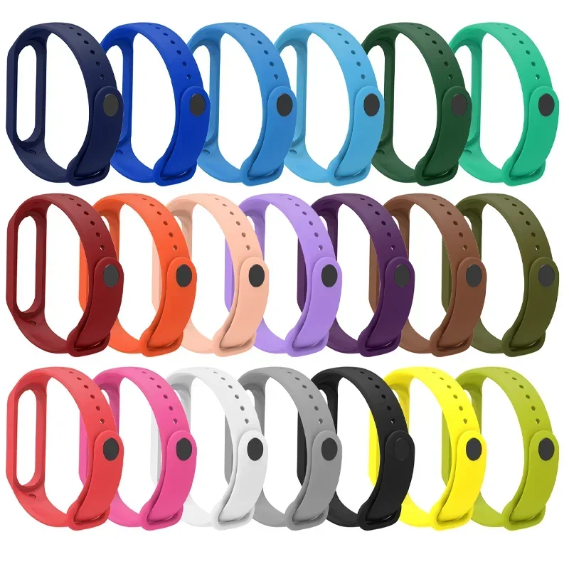 

Watchband Strap For Xiaomi Mi Band 7 6 5 Silicone Bracelet Sport Watch Wristband Miband 7 miband 6 miband 5 Correa Mi Band 5 6 7