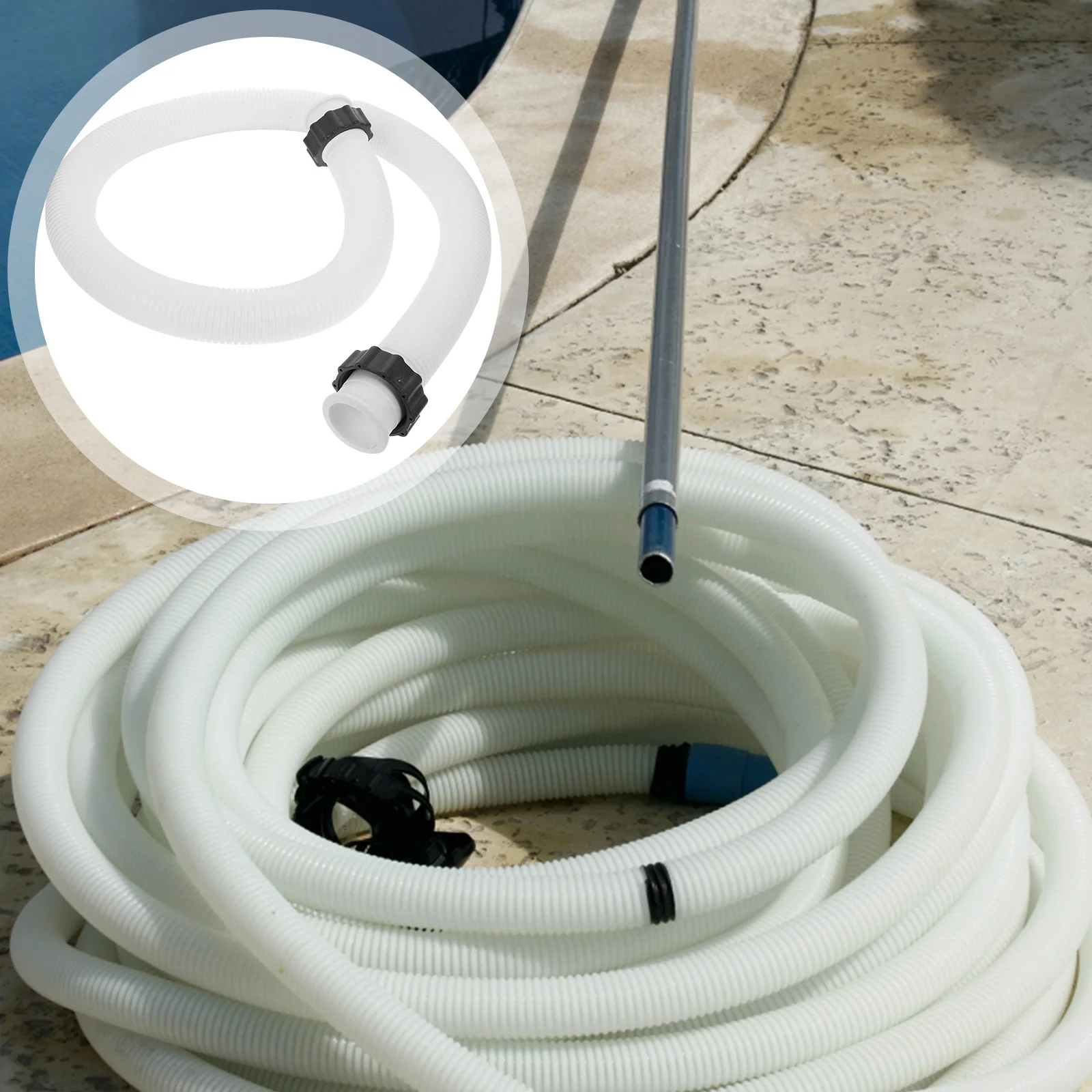 

Swimming Pool Hose Adapter 1.5m PE EVA Durable Replace Soft Hose Leak Proof Flexible Max Flow Lightweight Easy Install