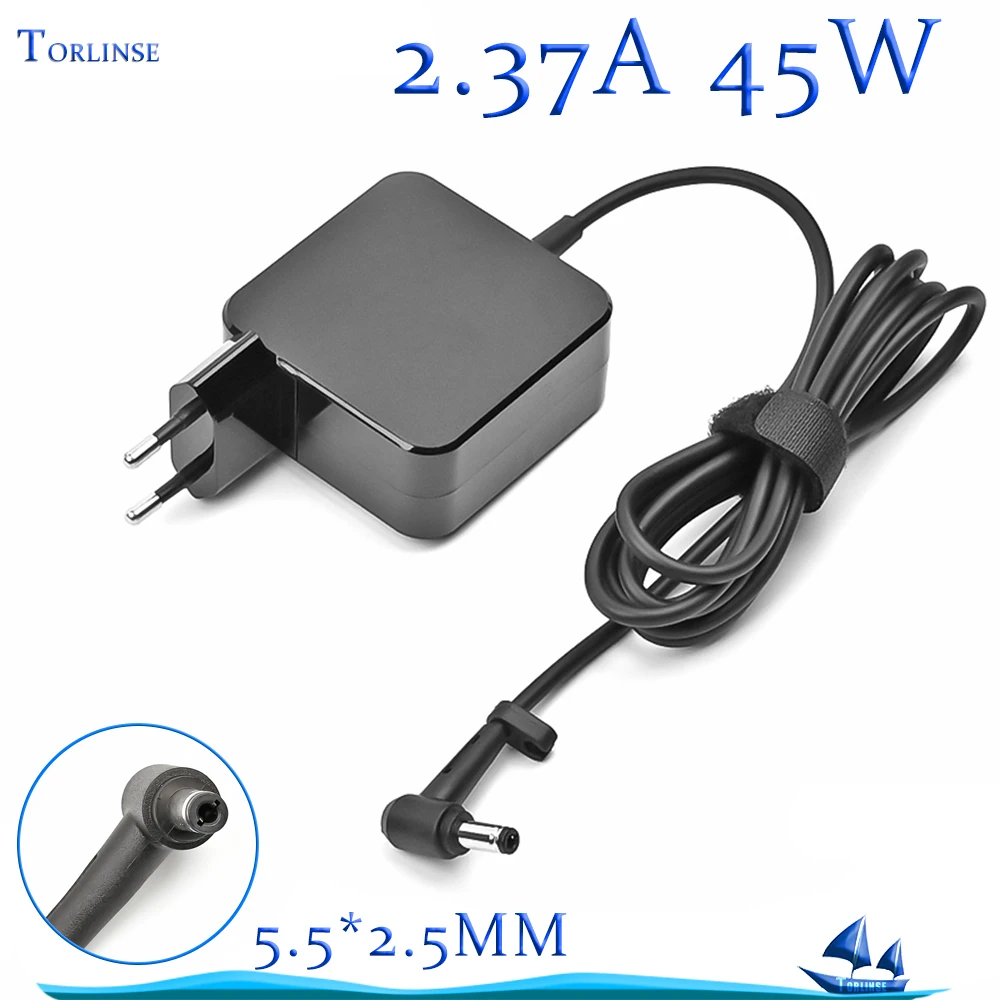 19V 2.37A 45W 5.5x2.5mm AC Adapter Power Charger For Asus X751MA F551C K53S K53E K52F X555L F551M F555L E200H X552C X550C Laptop