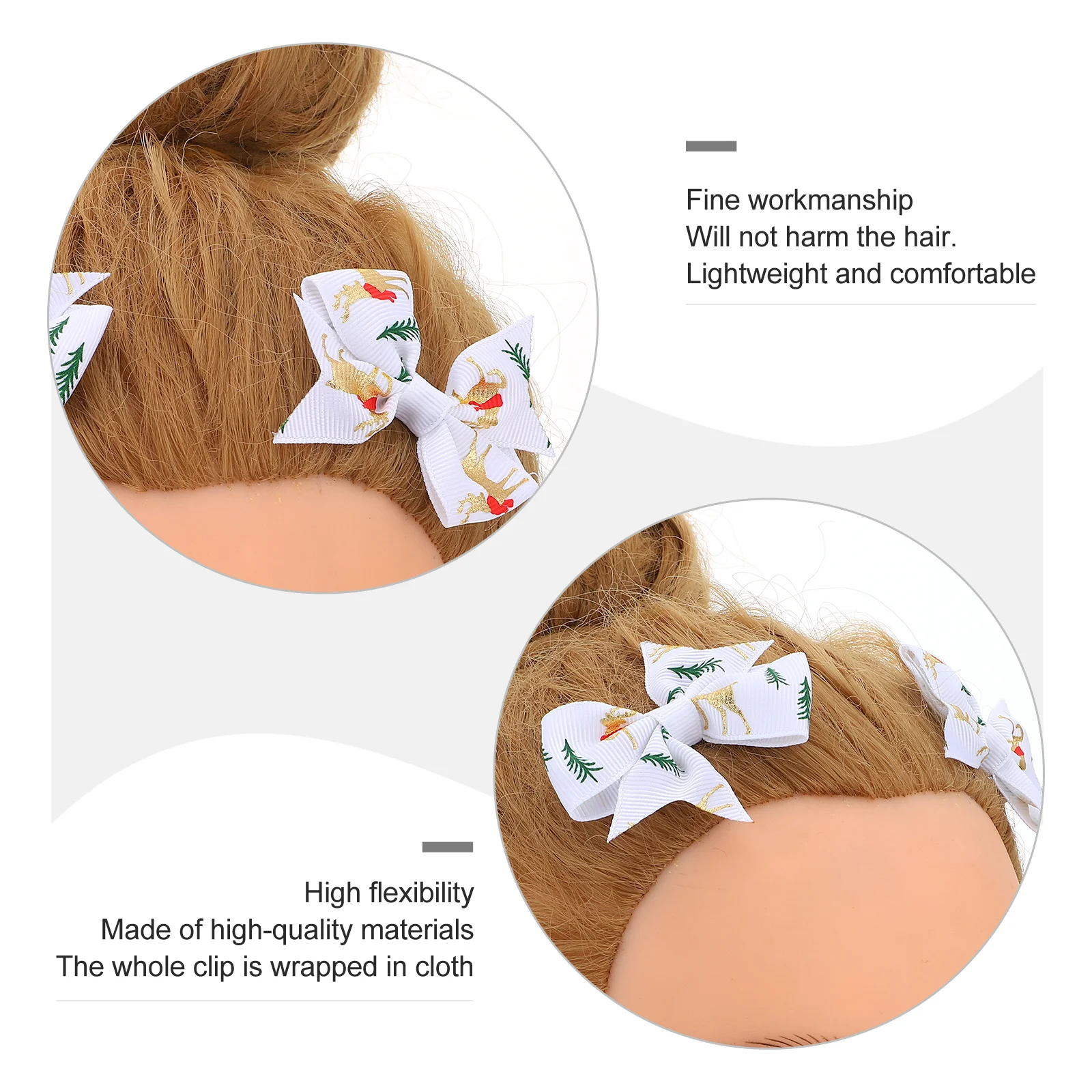

20Pcs Kids Hair Bows Bow Knot Clips Christmas Hair Holder Party Hairpin Xmas Barrettes Christmas Hairpin Bows Barrettes