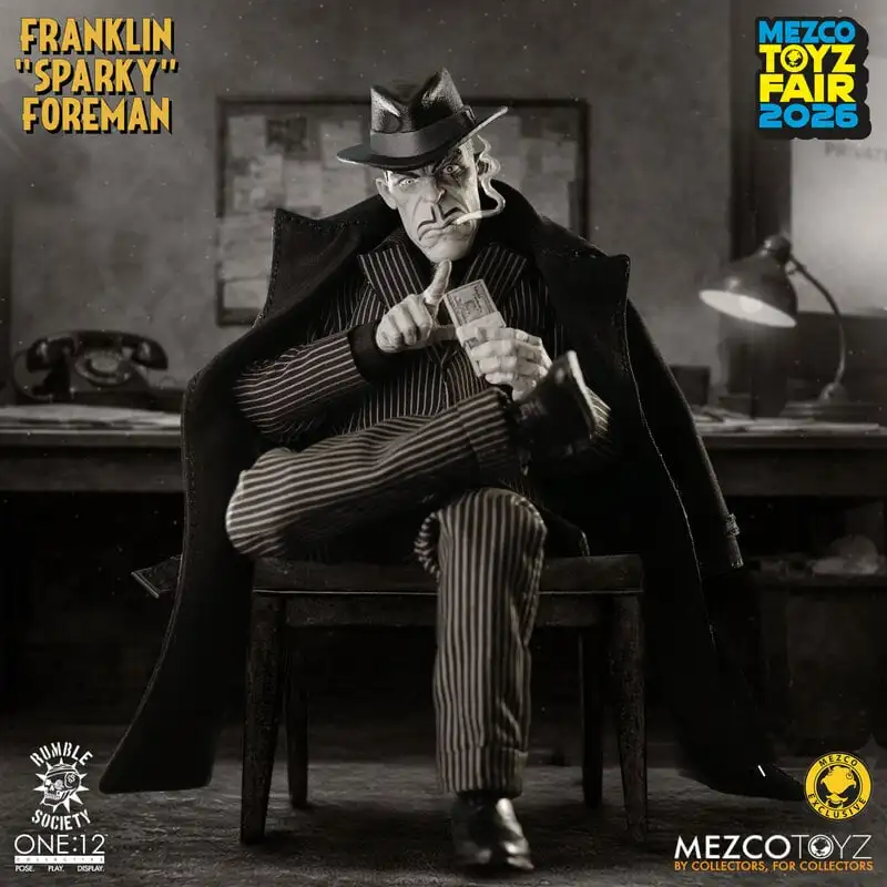 

In Stock 100% Original Mezco Toyz Gangsters Inc. Franklin "Sparky" Foreman: Hardboiled Fiction Edition Action Figure Model Toys