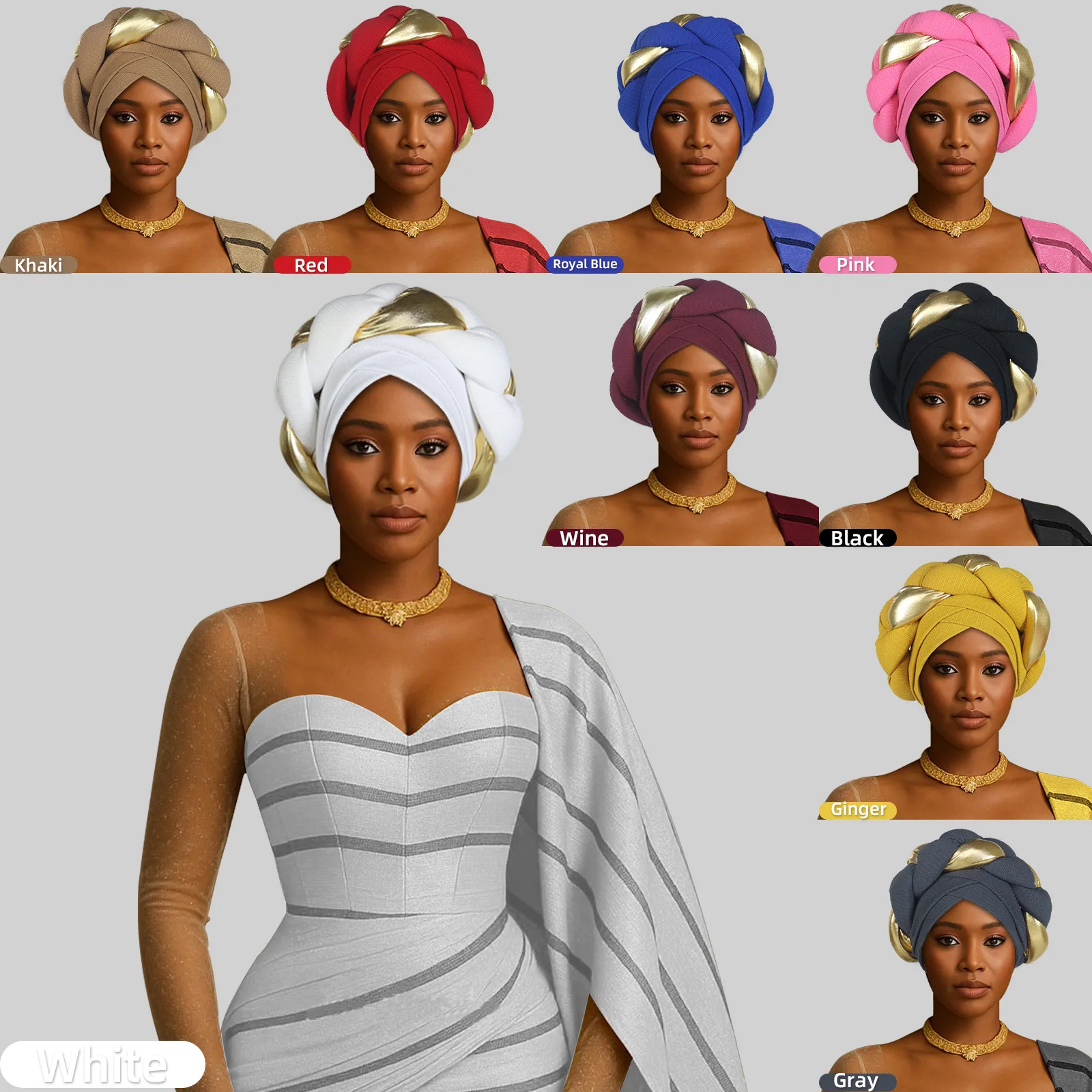 

Повседневная модная шапка-косынка с цветовыми вставками и перекрестными толстыми косами для женщин