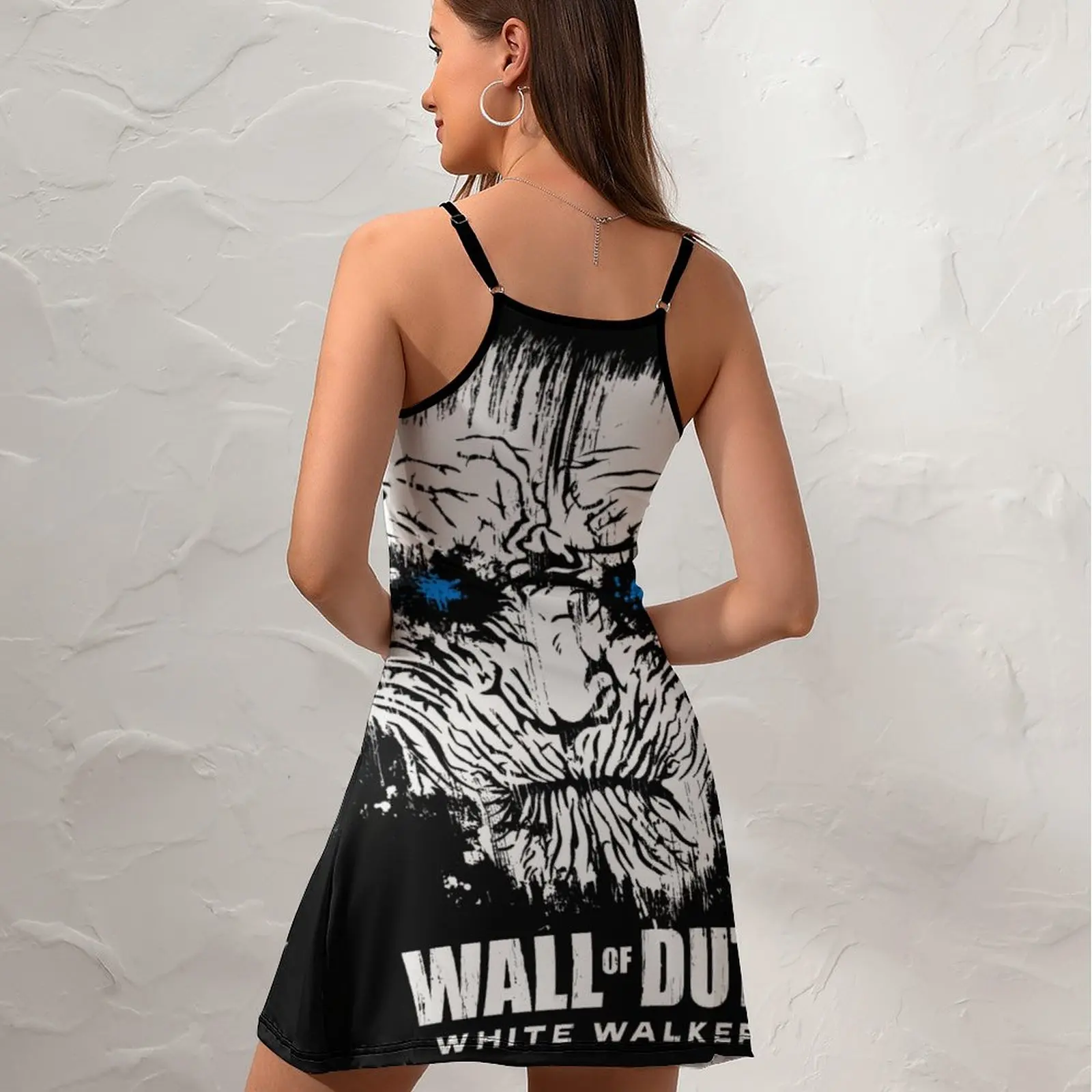 Wall of Duty  Women's Sling Dress Funny Sarcastic Strappy Dress Creative Sexy  Woman's Gown  Parties