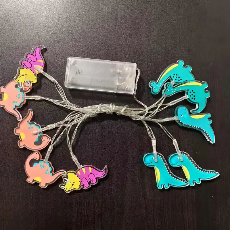 Dinosaurier-Lichterkette für Kinderzimmer, Acryl-Lichter für den Innenbereich, Party-Dekoration, Jungenzimmer-Licht, Weihnachtsdekoration 601 – Detail 2