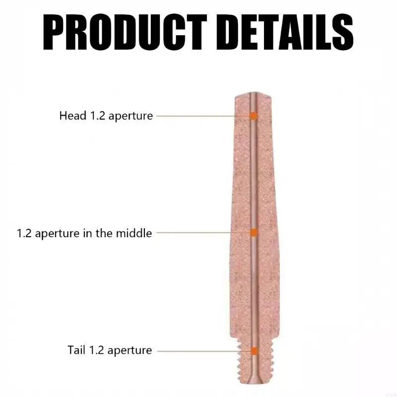 

4XFD 10Pcs 0.8/1/1.2mm Welding Contact Tips M6x40mm Connectors Copper Welding Nozzles