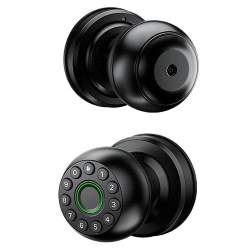 B27B Electronic Fingerprint Door Lock Featuring Touchscreen Keypad And Remote App Control For Indoor Security
