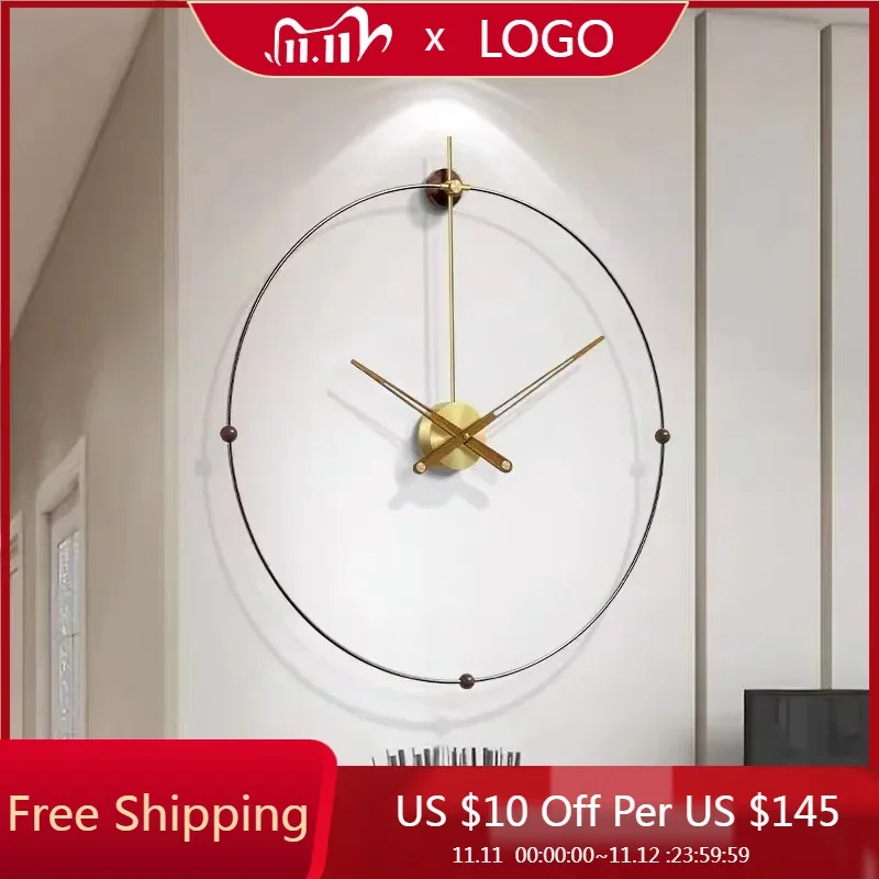 

Modern Vintage Wall Clocks Luxury Aesthetic Minimalist Restaurant Simple Clock Wall Silent Reloj Pared Iving Room Decoration