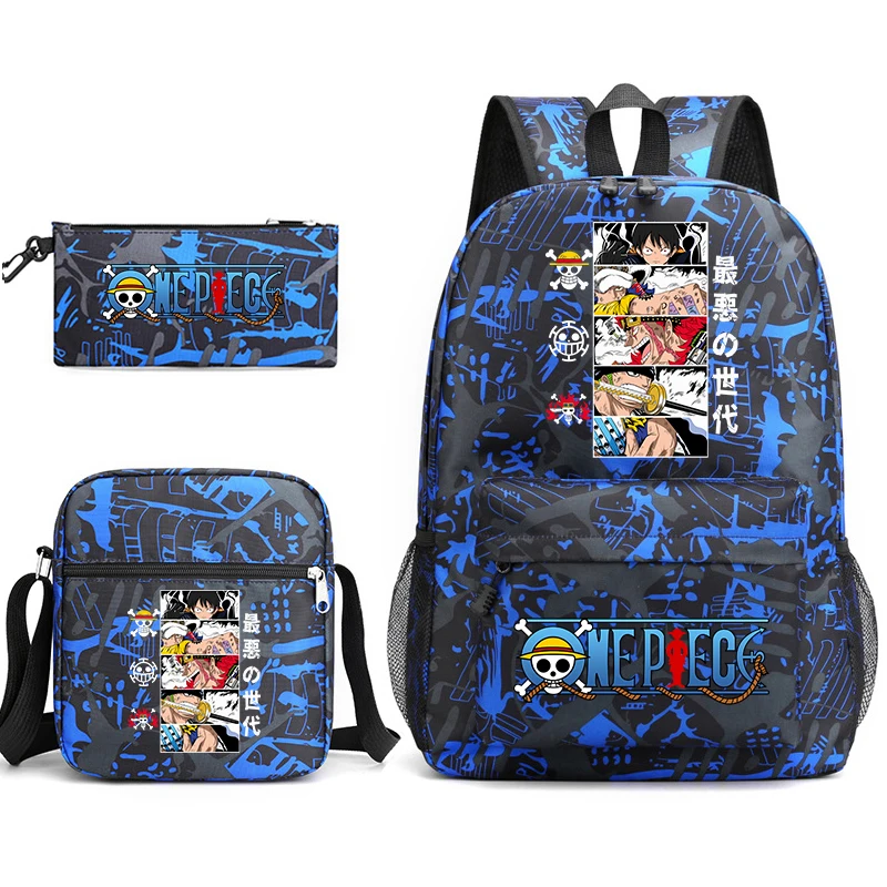 one-piece-luffy-anime-print-student-backpack-set-shoulder-bag-pencil-case-boys-girls-school-bags