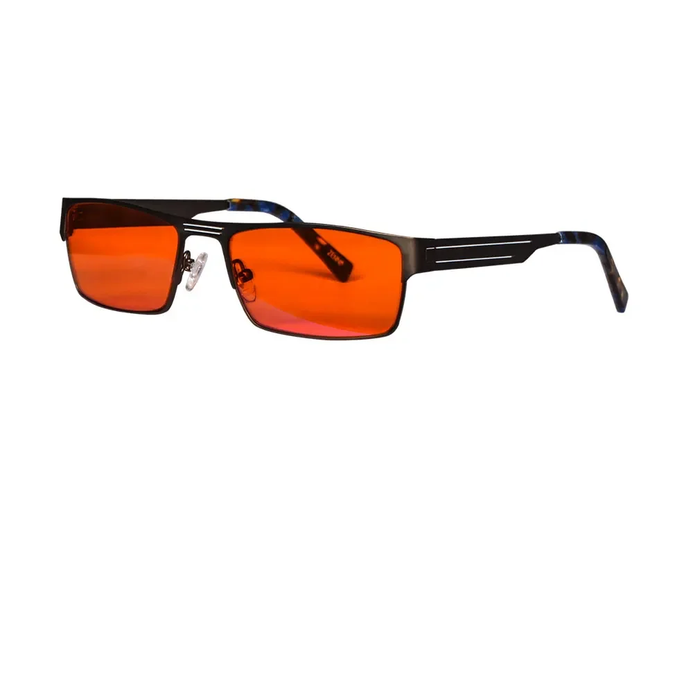 Men’s glasses blue light blocking glasses Orange clear lenses leopard computer glasses computer screen protection