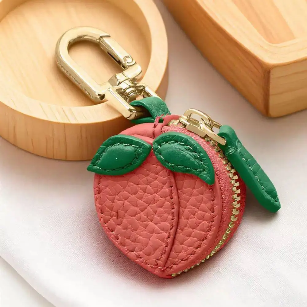 

Apple Fruit Charm Coin Purse Key Chain Mini Pouch Wallet Gift For Girl Women Sweet Coin Purse Charm With Keychain Apple Pouch